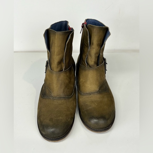 UNITY IN DIVERSITY Olive green LUGANO leather ankle boots size‎ 9.5. - Picture 5 of 9